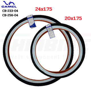 ยางนอกจักรยานขอบขาว CAMEL 20x1.75 CB-256-04 24X1.75 CB-233-0…