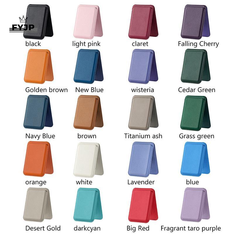 FYJP Magnetic Leather Wallet Card Holder สําหรับโทรศัพท์พร้อมขาตั้งซ่อน [JP]