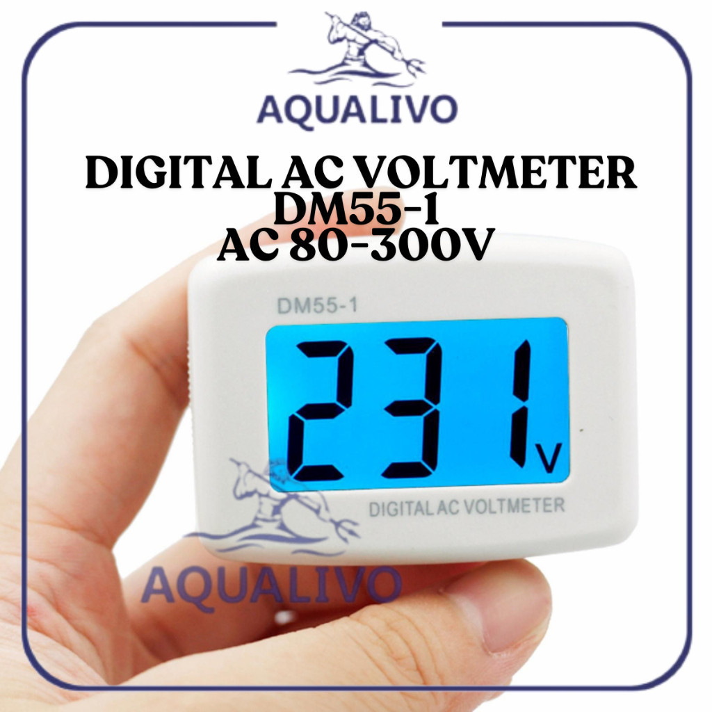 PYJAMANIA DM55 โวลต์มิเตอร์แบบดิจิตอล AC 80-300V DM55-1 ซ็อกเก็ตแรงดันไฟฟ้าแรงดันไฟฟ้าแรงดันไฟฟ้าบ้า