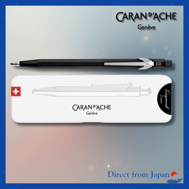CARAN D'ACHE Fix Pencil Black 3.0mm Metal Tin Official Import