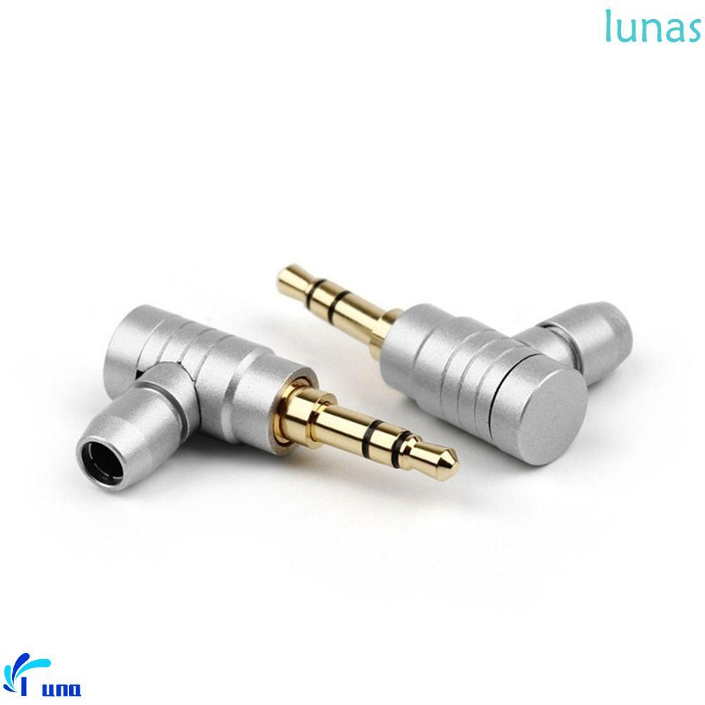 LUNASOL 3.5 มม.แจ็คปลั๊ก 4 มม.TAIL-hole Gold Plated AUX Converter ปลั๊กหูฟัง Conector Mono ปลั๊กแจ็ค