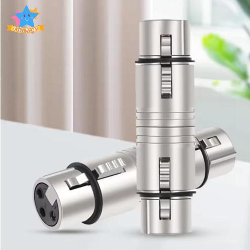 [Edstars] อะแดปเตอร์ XLR 2 ชิ้น XLR ตัวเมียเป็นตัวเมียสําหรับการบันทึกความบันเทิง Podcasts