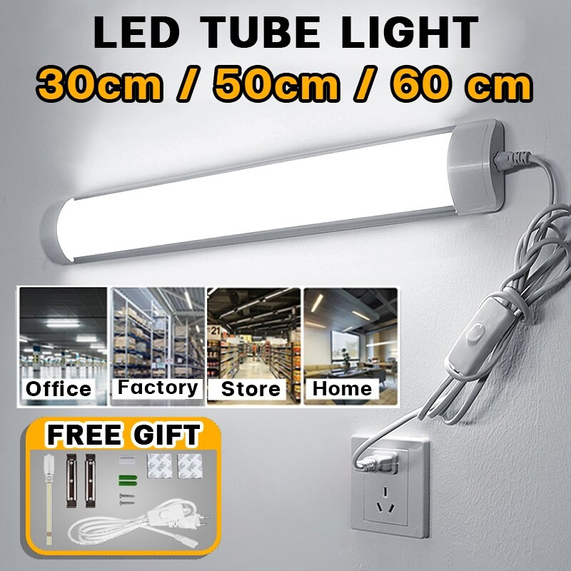 หลอดไฟ LED T8 T5 หลอดไฟนีออน ไฟพกพาLight Tubes หลอดไฟยาว แถบไฟ หลอดฟลูออเรสเซนต์ หลอดประหยัดไฟ +พร้อ