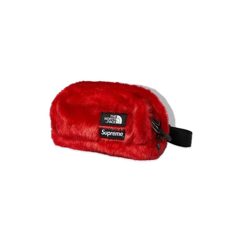 Supreme x The North Face Faux Fur Waist Bag Red NM82093I NF0A5G87 Unused