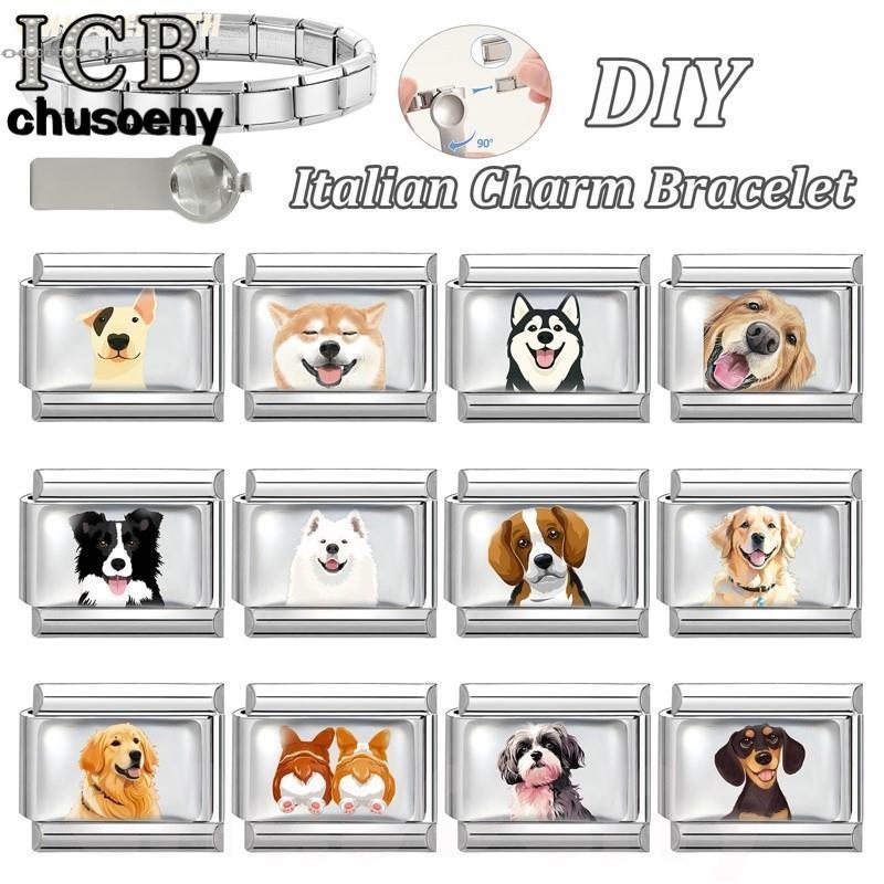 สร้อยข้อมือ charm สไตล์อิตาเลียน สแตนเลส ขนาด 9 มม. เสริมบุคลิกภาพและใช้งานได้จริง