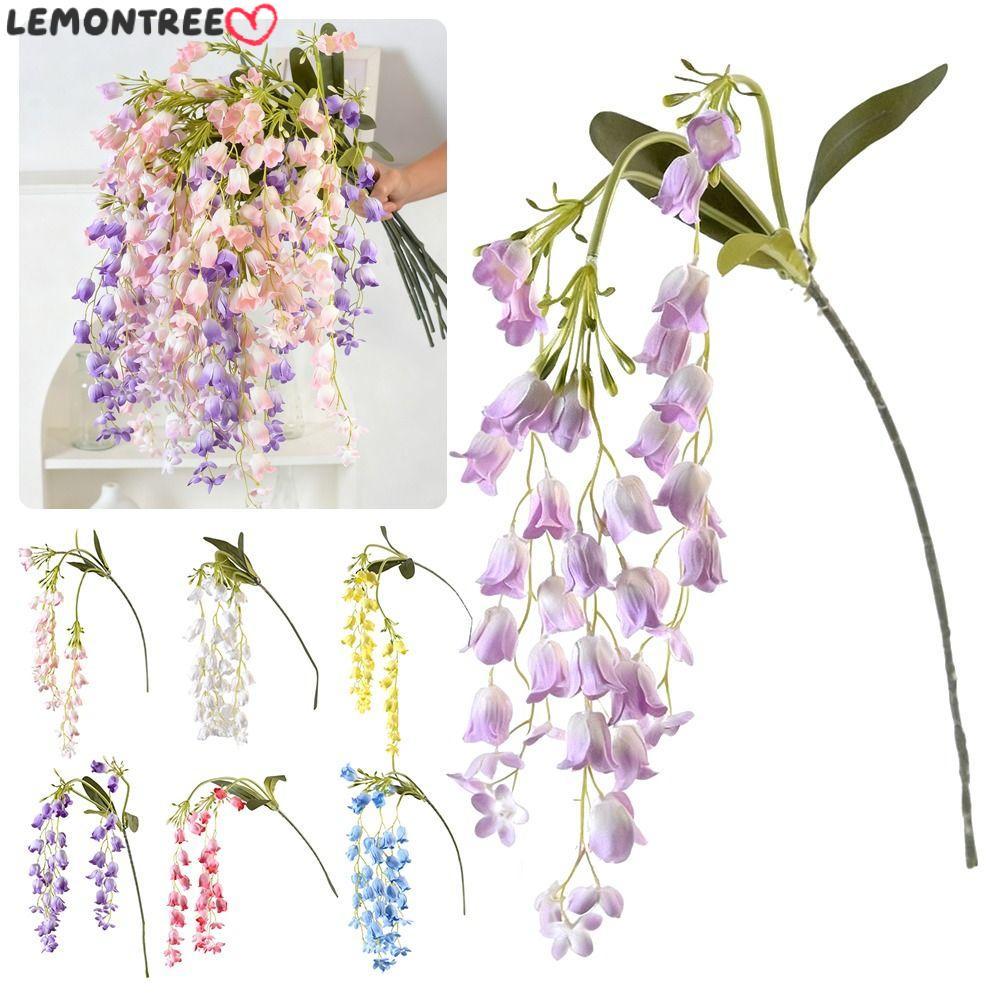 LEMONTREE ประดิษฐ์ Wisteria ดอกไม้, การออกแบบแขวน 108 ซม. Silk Wisteria Vine, ตกแต่งเพดานวัสดุผ้าไหม