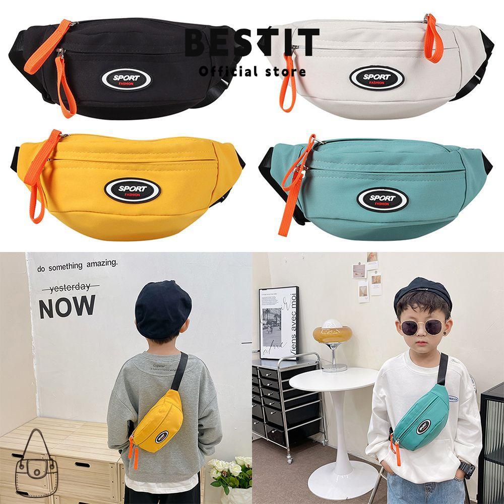BESTIT Fanny Pack, กระเป๋าคาดหน้าอกเด็กซิปความจุขนาดใหญ่, กระเป๋าสะพายไหล่กันน้ําน้ําหนักเบาทนต่อการสึกหรอ