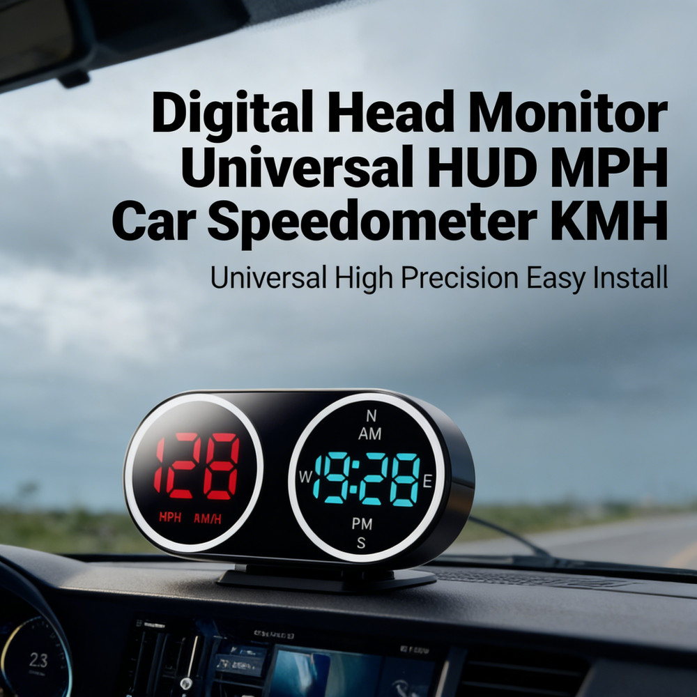 Monitor Car Head Universal HUD, ความเร็วรถยนต์แบบดิจิตอล MPH / KMH, ความเร็วยนต์แบบดิจิตอล MPH / KMH