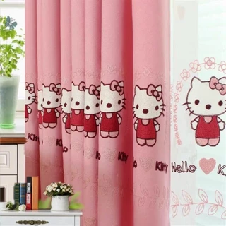 MOJO ผ้าม่าน Hello Kitty ผ้าม่านหน้าต่าง ผ้าม่านกันแสง น้ำหนักสูง กันแสง ห้องรับแขก