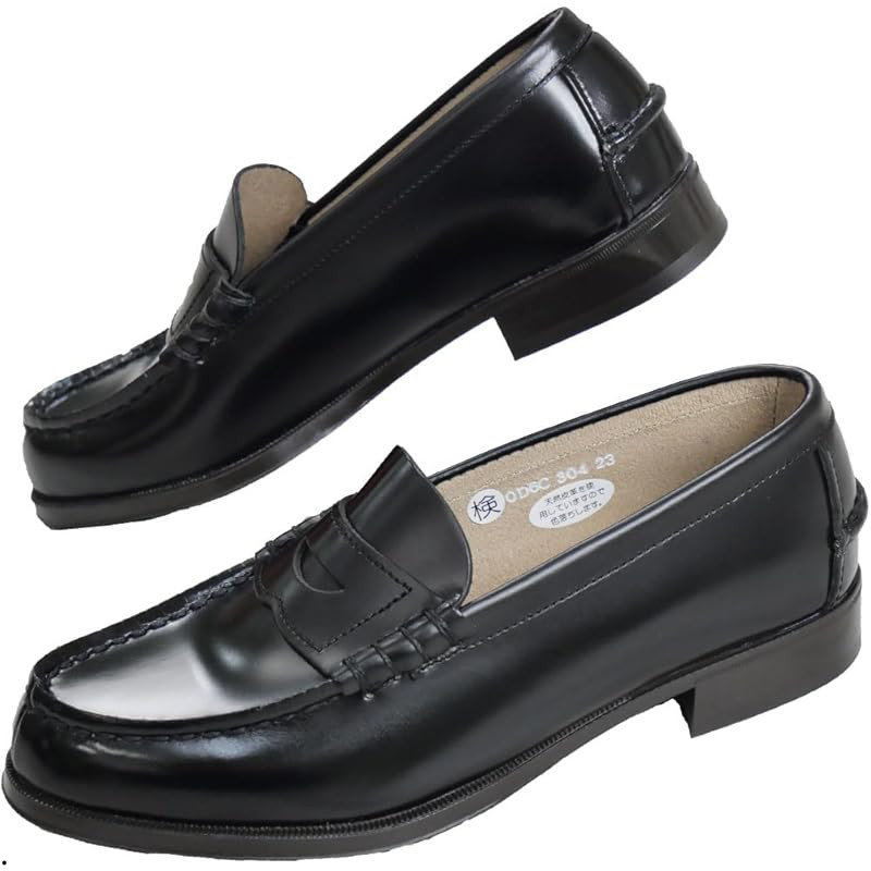 [Harta] 304 Loafers Student Shoes Genuine Leather Coin Loafers Penny Loafers 2E Women's Black (S1177