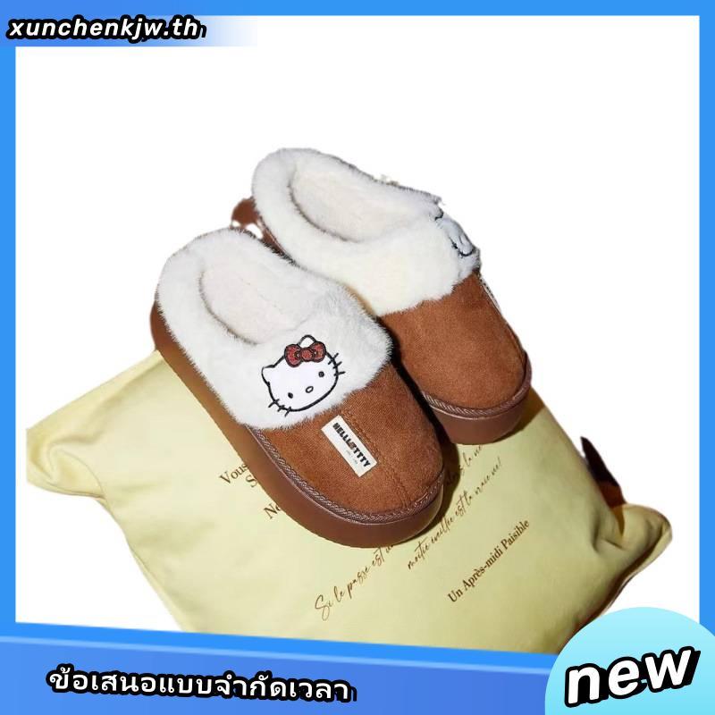 (พร้อมส่งจากไทย) Gukoo x Hello Kitty Slippers รองเท้าคิตตี้