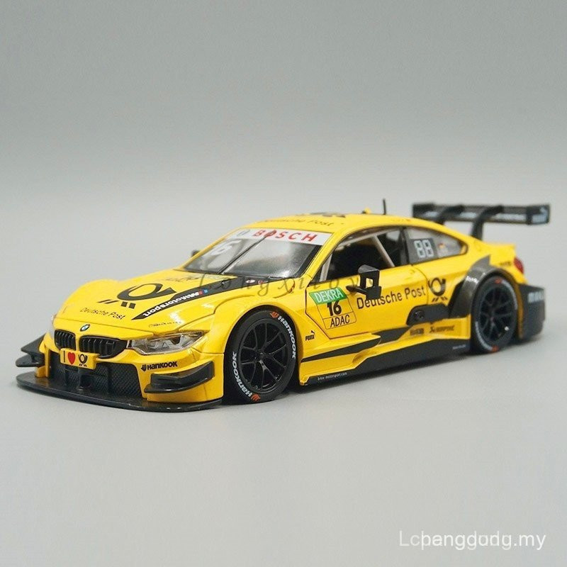 1:24 Diecast High Light Sport Racing รถของเล่นล้อฟรี BMW M4 DTM Miniature สําหรับคอลเลกชัน V0G6 RPBB
