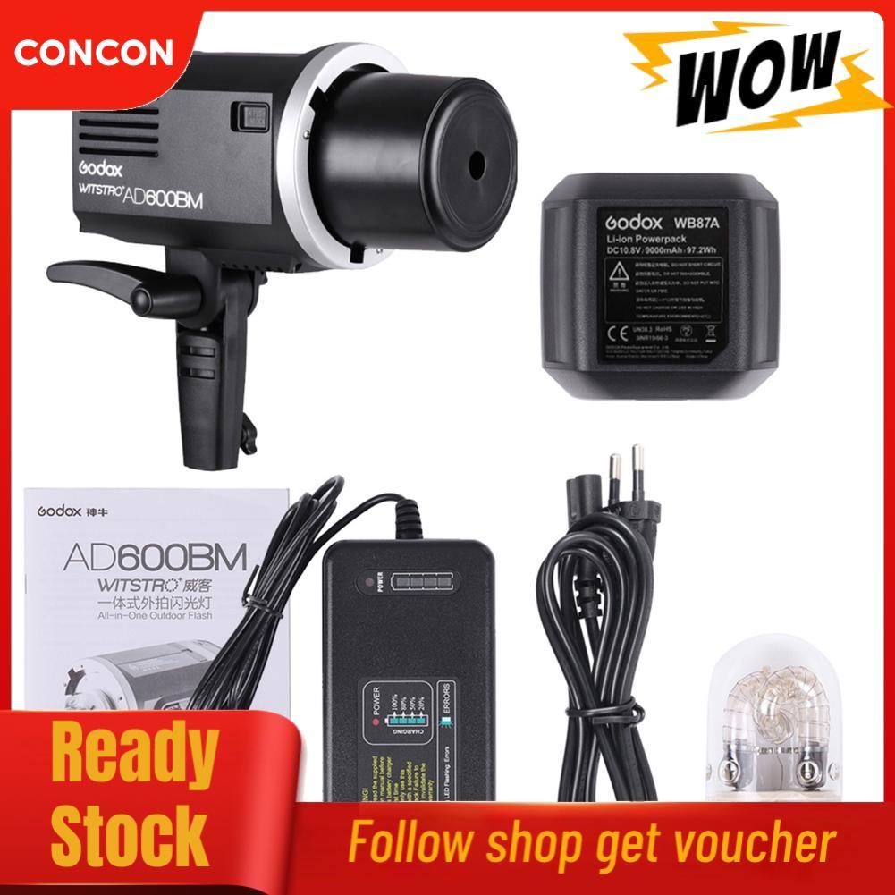 Concon AD600BM 600WS GN87 HSS 1/8000s แฟลชกลางแจ้ง Strobe ระบบ X ไร้สาย 2.4G พร้อมแบตเตอรี่ 9000mAh