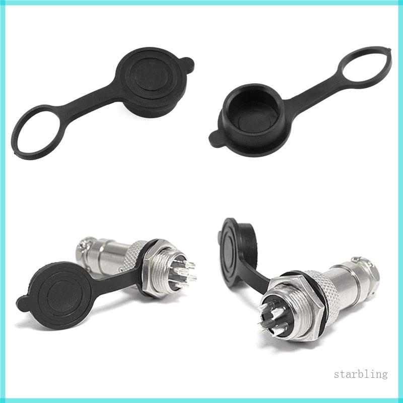 Star Black GX12 GX16 GX 20 Aviation Connector Plug Cover Circular Connector แขนป้องกันกันน้ํากันฝุ่น