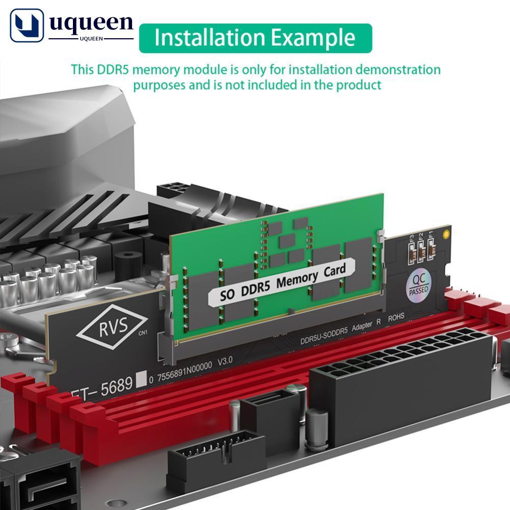 UQUEEN แล็ปท็อป DDR5 RAM ถึง SO DDR5 U-DIMM เดสก์ท็อปอะแดปเตอร์การ์ดเครื่องทดสอบหน่วยความจํา SO DDR5