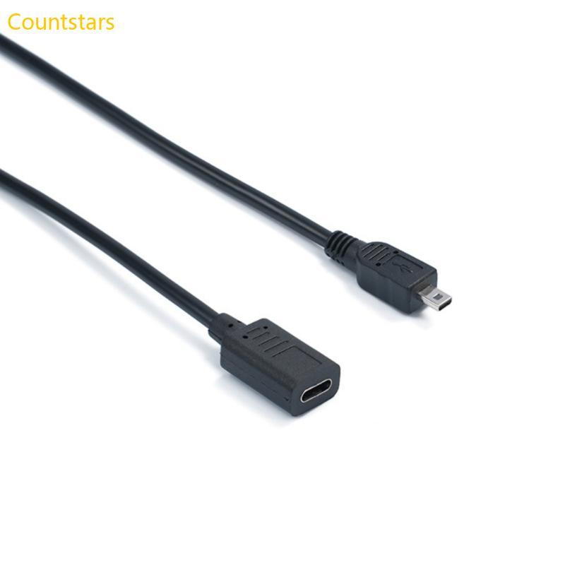 COU Mini 8Pin USB to USB C OTG Cable USB3 1 Type C Female to Mini USB 8 Pin Male