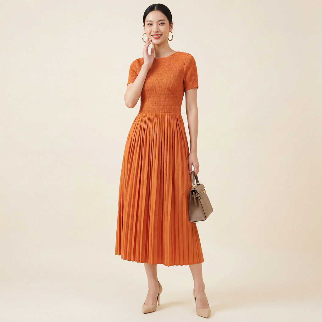 มิยาเกะชุดเดรสจีบรุ่นแคบ-เอวครอบคลุมเนื้อSlimmerดูBreathable Non-Iron