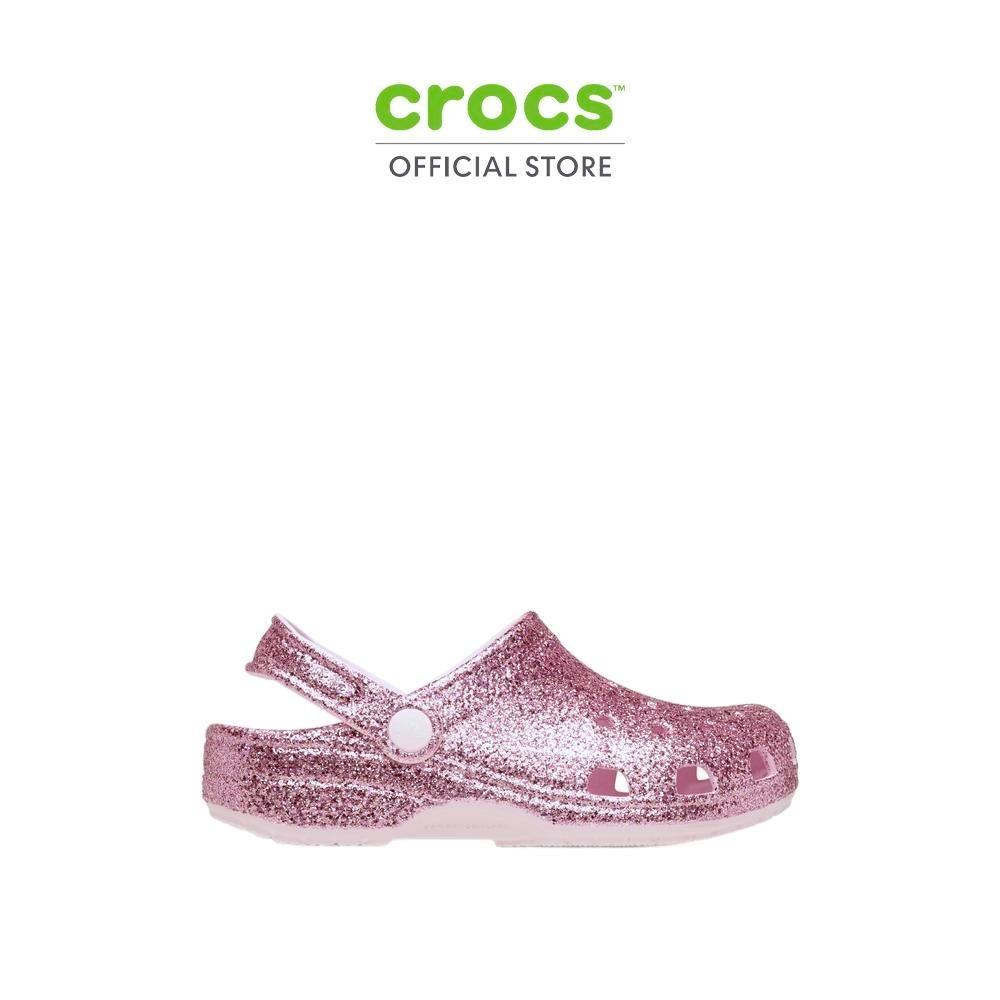 CROCS รองเท้าลำลองเด็ก CLASSIC CHUNKY GLITTER CLOG รุ่น 211940-6ZW - PINK MILK