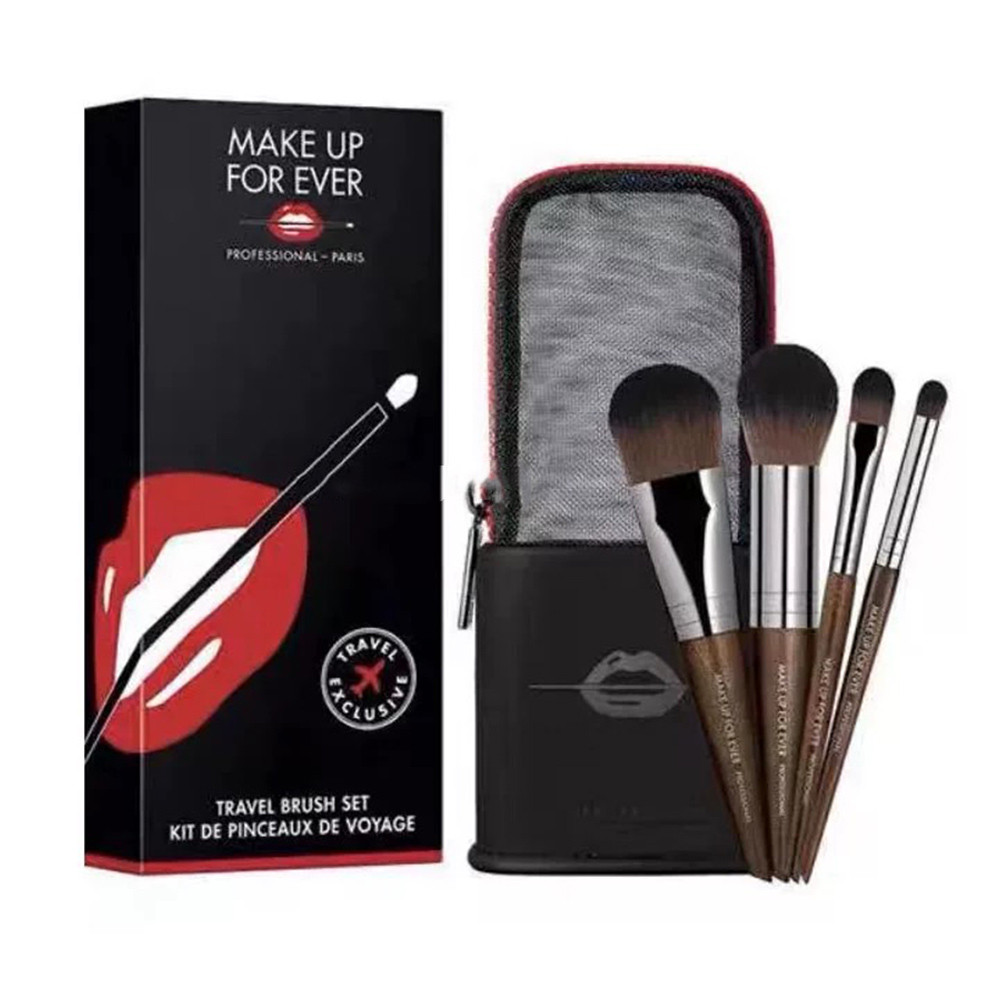 Makeup Forever 4pcs Mini Travel Brush Set Powder Foundation Concealer