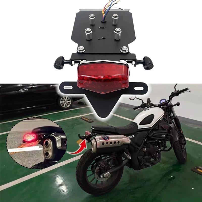 CL500 ผู้ถือป้ายทะเบียนไฟ LED สำหรับ HONDA CL500 CL250 cl 500 รถจักรยานยนต์ด้านหลังหางเป็นระเบียบบัง