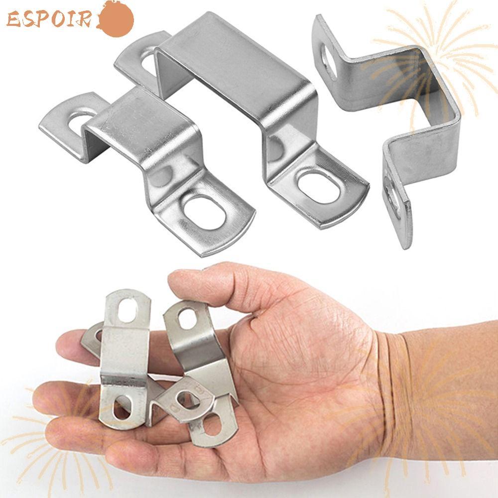 ESPOIR1 แคลมป์ท่อ Horseback, หัวเข็มขัดยึดคลิป Ohm Tube Card, Thicken 304 สแตนเลส M-รูป U-รูปสแควร์ส