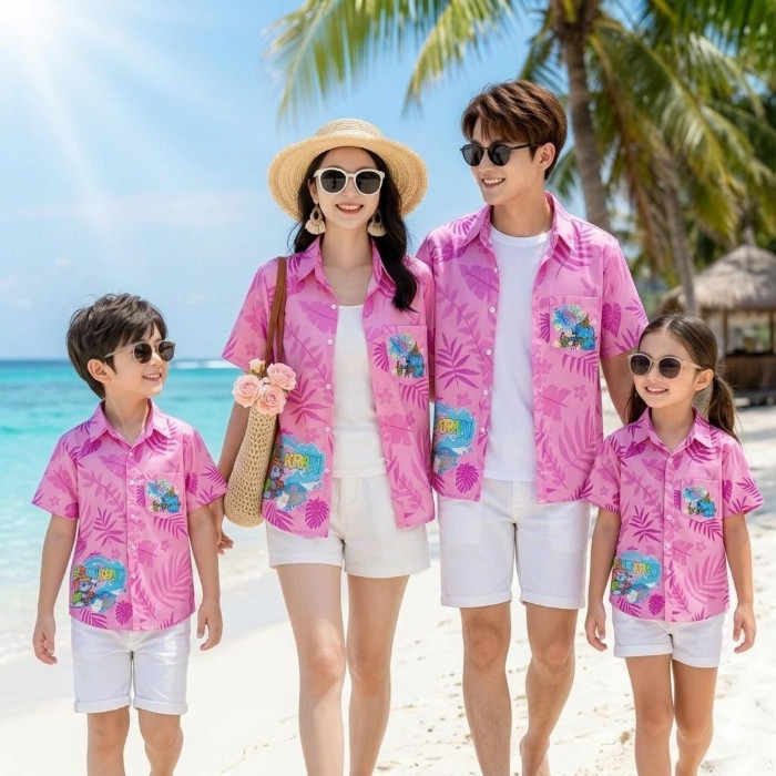 NEWเสื้อฮาวาย ลายช้างSongkran สีสันสดใส ลายคมชัดทันสมัย ผ้าโพลีเอสเตอร์เกรดพรีเมี่ยม มีให้เลือกทั้งไซส์เด็ก-ผู้ใหญ่