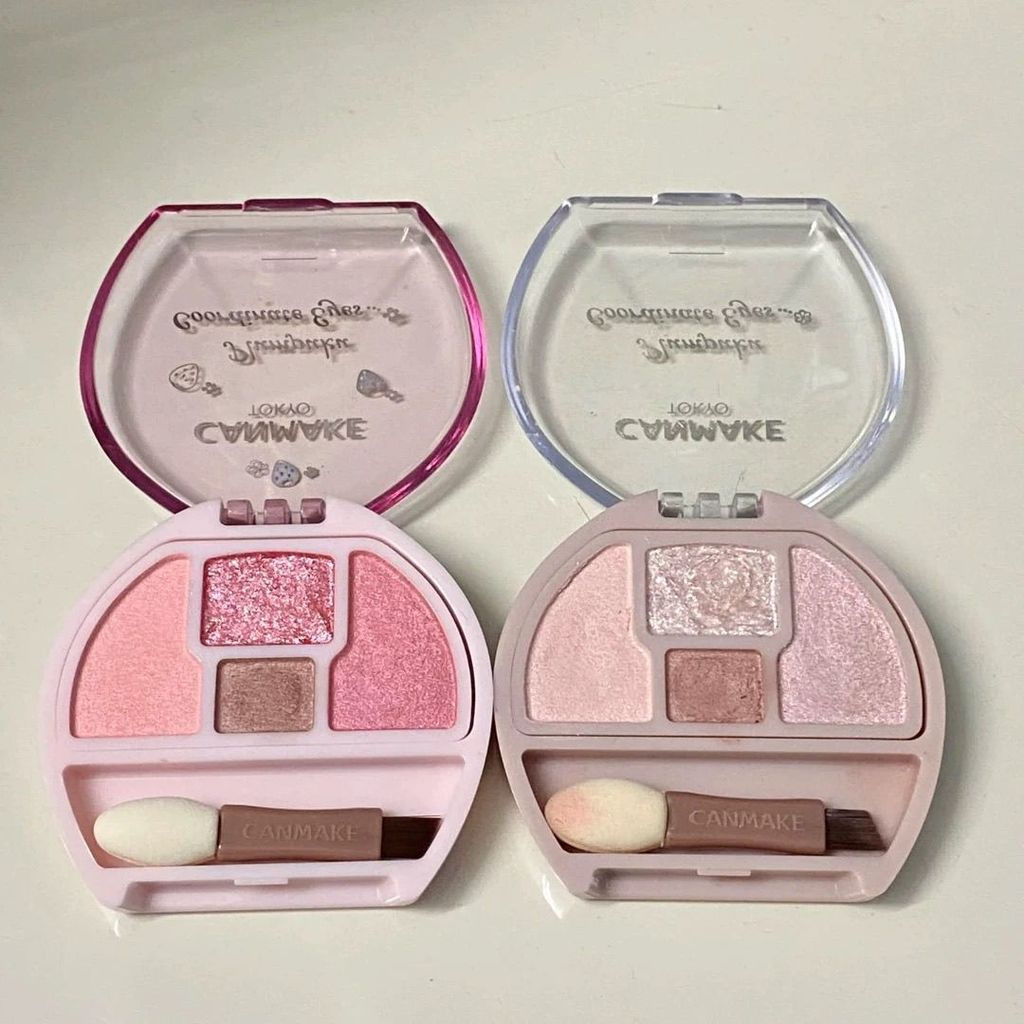 พร้อมสต็อกญี่ปุ่น canmake Lying Silkworm Palette 02 Tears Bag Brightening Pearlescent Ida Four-Color