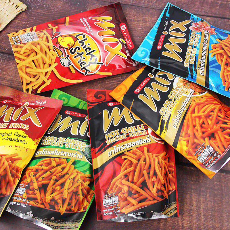 ประเทศไทยนําเข้าVFOODS MIX Crispy Fries Original Mimiกุ้งFrench Fries Influencerเด็กของว่างสบายๆ [sy