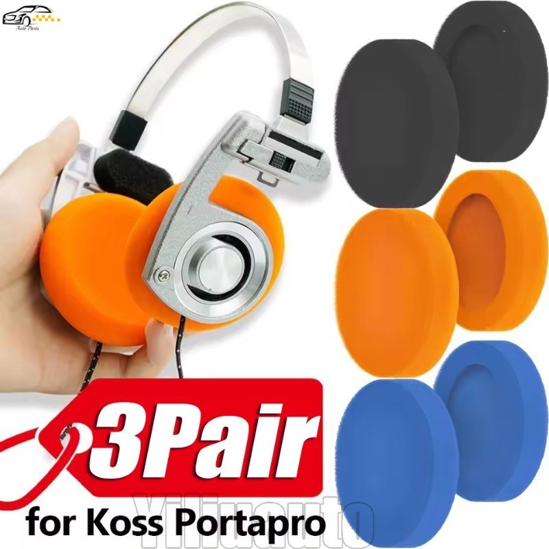 KOSS PortaPro ฝาครอบป้องกันหูฟัง 1/2/3 คู่ - แผ่นรองฟองน้ํานุ่มพิเศษกันฝุ่น อุปกรณ์เสริมสําหรับหูฟังทดแทน