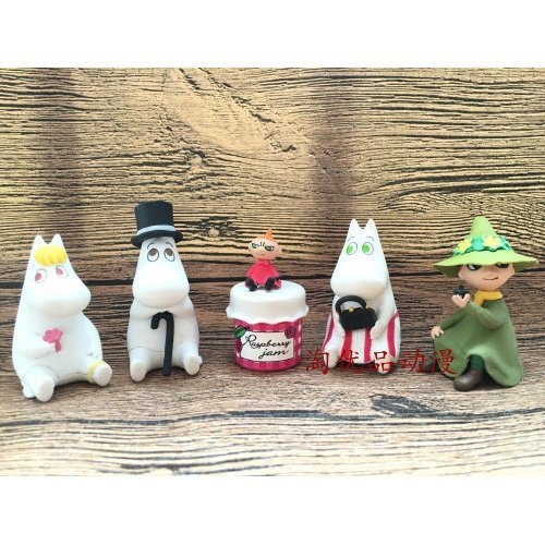 ขายร้อน 2025 Bulk re-men ของเล่นอาหาร Mumin เครื่องประดับ Moomin ครอบครัว Mumin กล่องไข่ยางวัสดุ