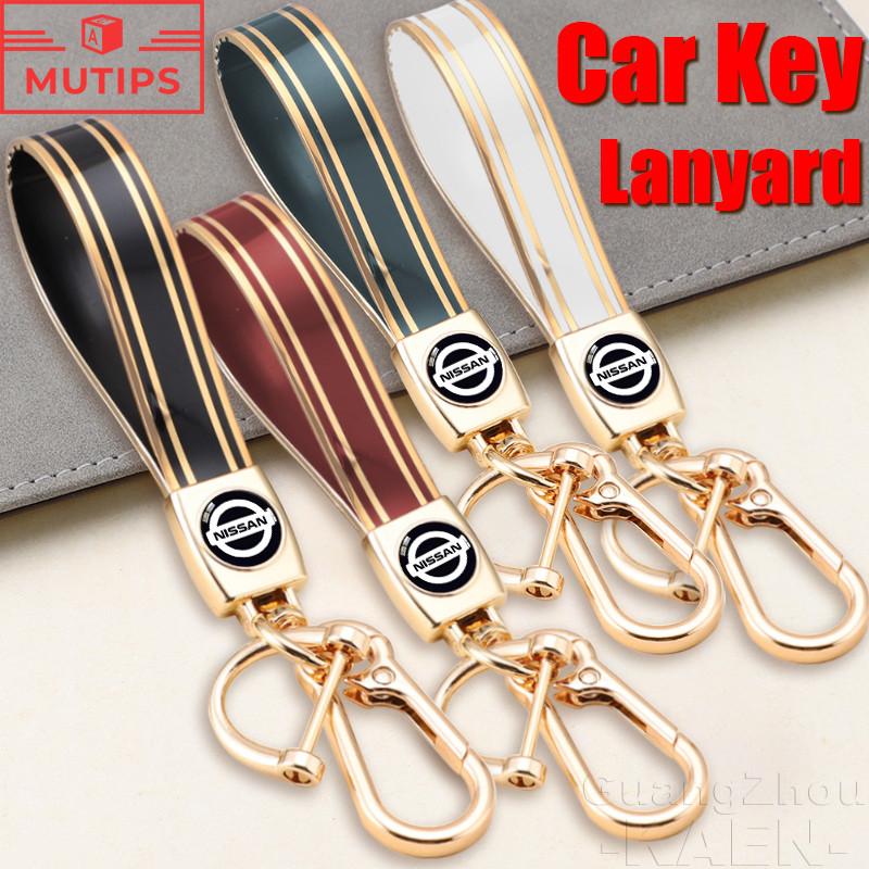 Nissan พวงกุญแจรถ TPU ยางอ่อน สายคล้องกุญแจ พวงกุญแจโลโก้รถ ฟชั่น Key Ring เหมาะสำหรับ Juke March Ki