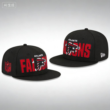 หมวก snapback ขนาดปรับได้ สีดำ สำหรับทุกเพศ ออกแบบโดย Atlanta Falcons 2023 NFL Draft