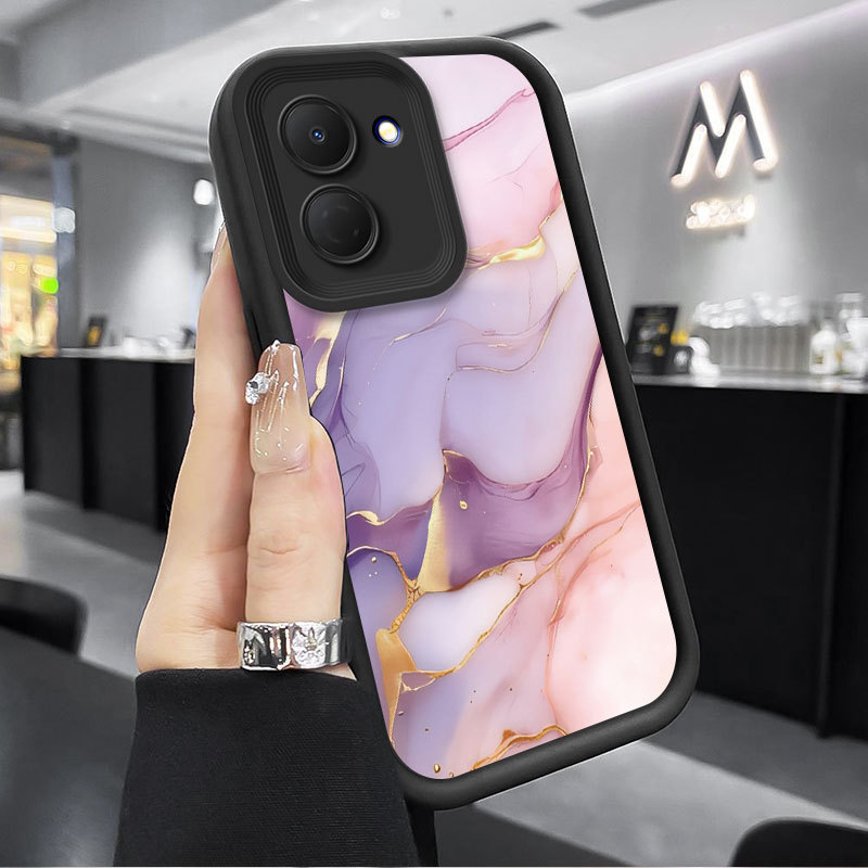 ปลอกสําหรับ Tecno Spark GO 3 KN3 GO 2 กรณี Techno Spark GO 3 GO3 GO2 Luxury Gold ฟอยล์ไล่โทนสีหินอ่อ