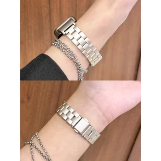 สายโลหะสำหรับ Huawei Band 11 Band 11 Pro สายรัดข้อมือแบบปรับได้สำหรับ Huawei Band 10 9 8 NFC อุปกรณ์เสริมสายสแตนเลส