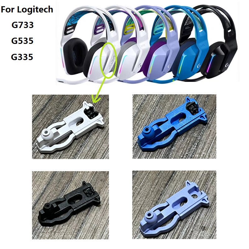 อุปกรณ์เสริมหูฟัง เหมาะสําหรับ Logitech G733, G733 KDA, G535, G335 หูฟังสําหรับเล่นเกมบานพับเพลาหักอ