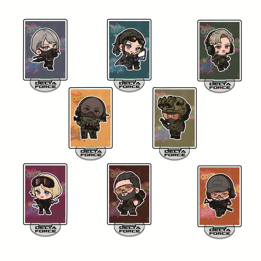 Standee Game Delta Force อะคริลิค Mica รุ่น 10 ซม.ตกแต่งโต๊ะศึกษา Gascan Pitbull Mako Longbow Vyron 