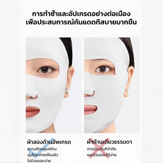 💫NEW💫หน้ากากกันแดดกันยูวีแบบเต็มหน้า UV upf50+ ผ้าเย็น ระบายเหงื่อ ไม่อับชื้น ทรงสวย หายใจสะดวก
