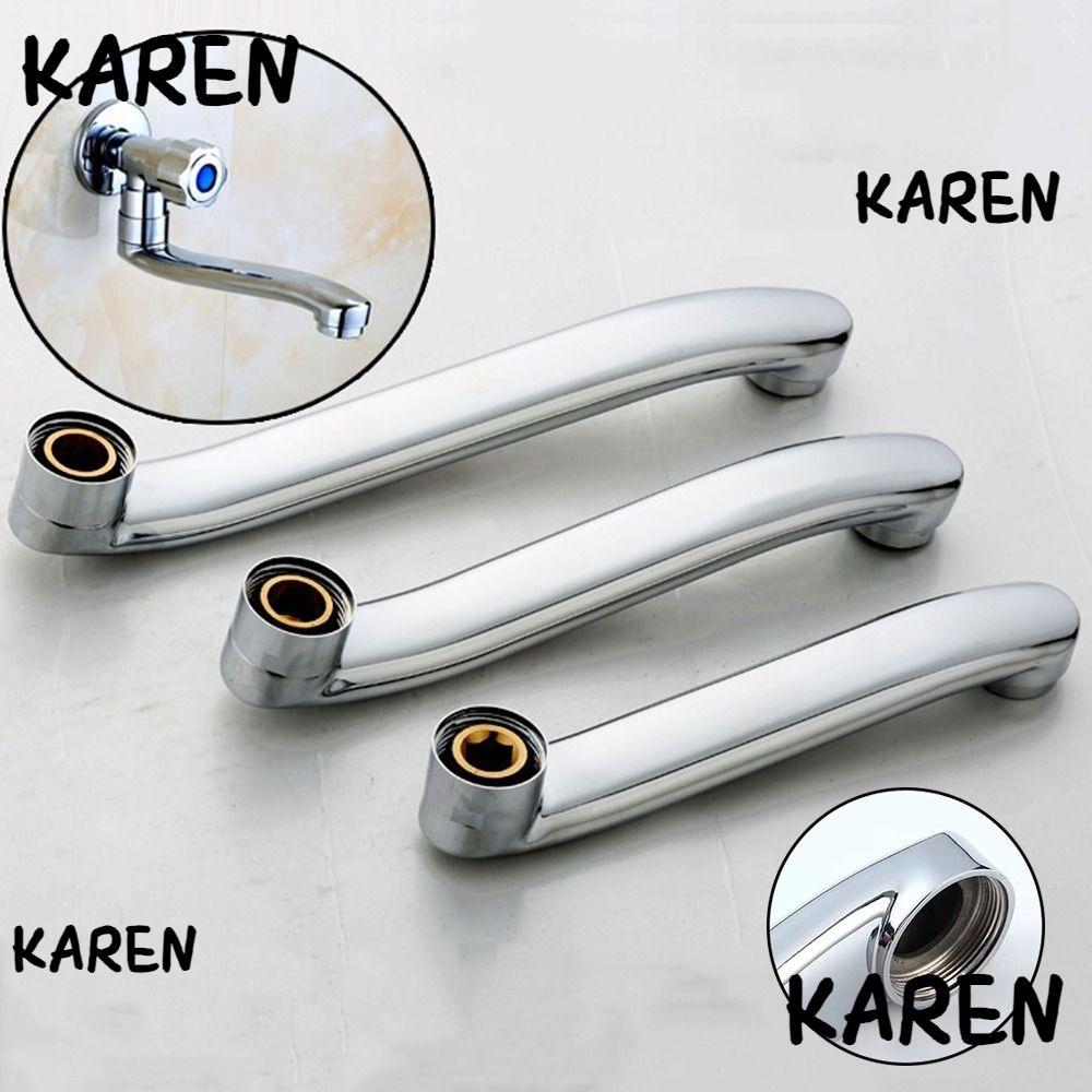 KARENGOODS Faucet Extender Connector, Quick Open Stainless Steel Basin Faucet Tube, Durable S-type S