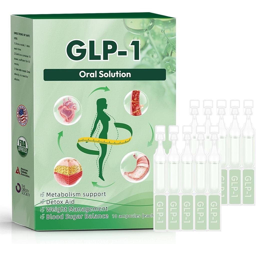 GLP-1 SIX-in-ONE Solution Oral Liquid， 2025 New GLP-1 Oral Solution, GLP-1 Moringa Drops ，Natural GL