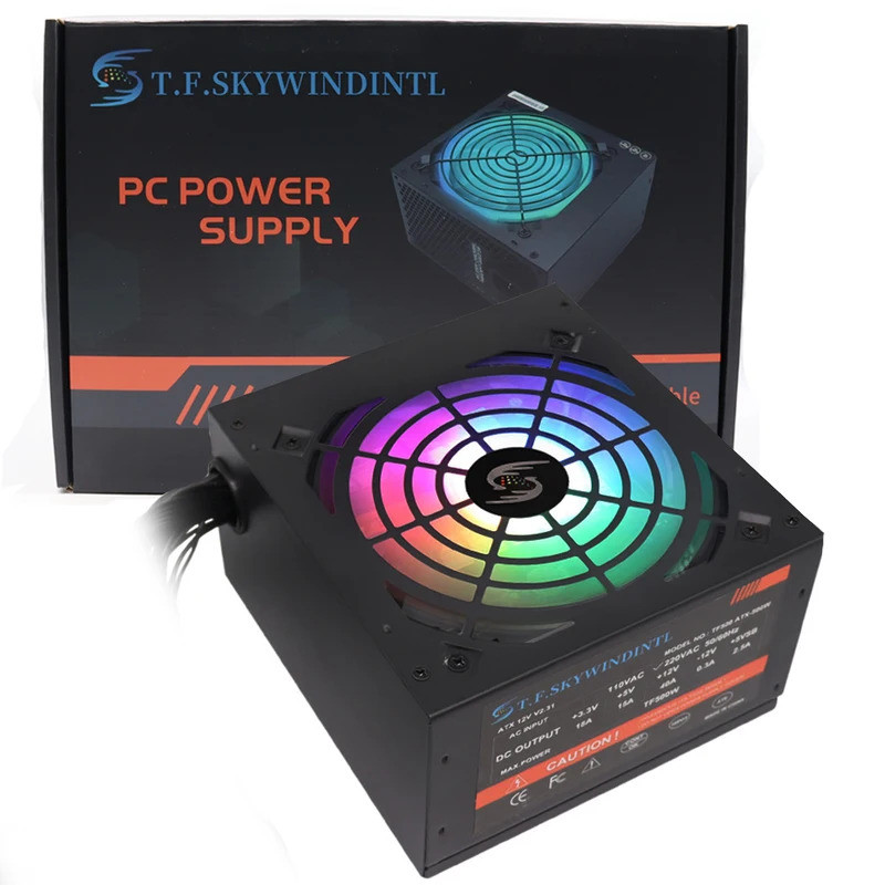 Fonde 500w PSU12V PC แหล่งกําเนิดแสงสําหรับสํานักงาน 500W 24pin ATX คอมพิวเตอร์แหล่งจ่ายไฟ PSU 500W 