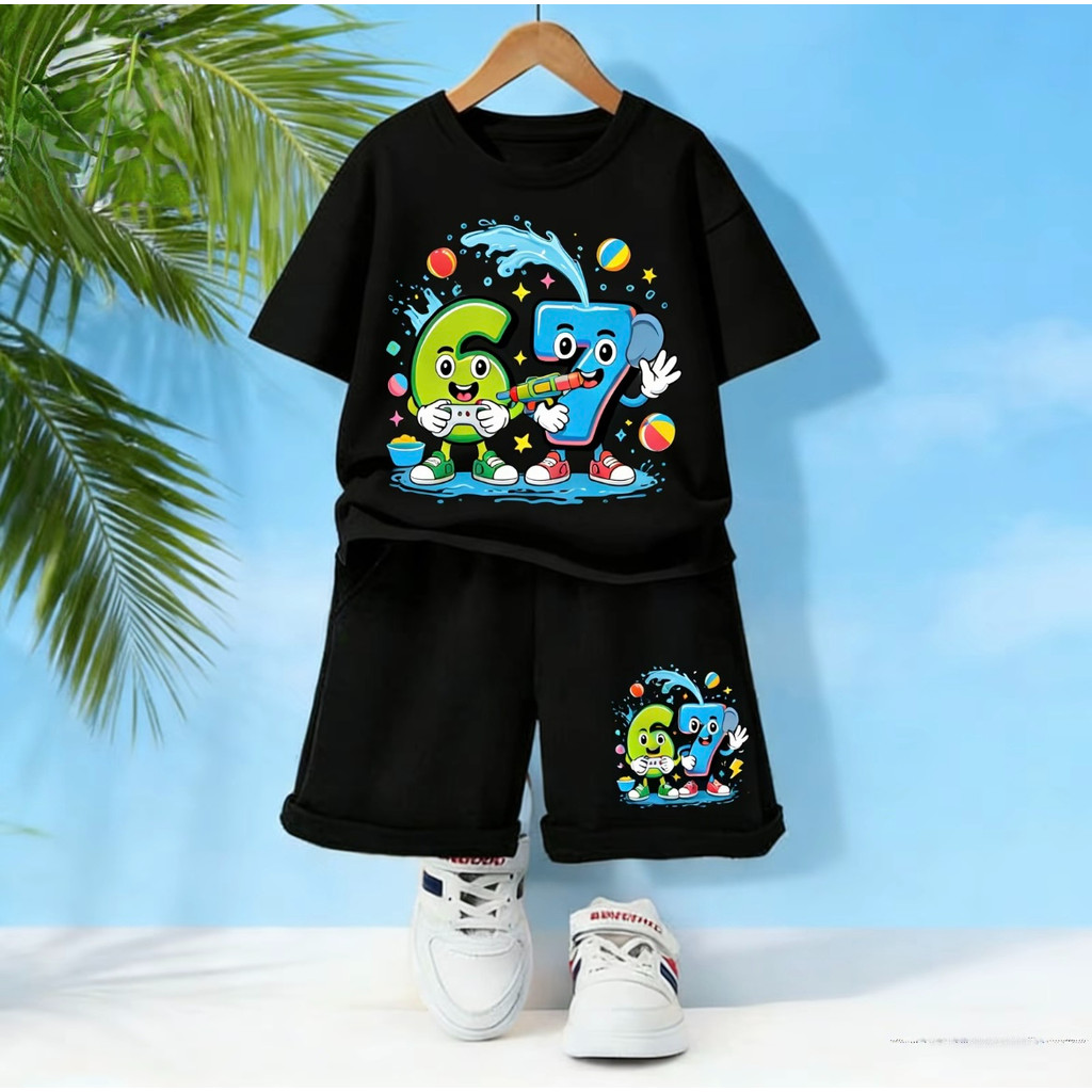 เด็กชุดสูทแขนสั้นฤดูร้อนสไตล์ใหม่แฟชั่นลําลองเด็กเสื้อผ้าเหมาะสําหรับเด็กอายุ 2-14