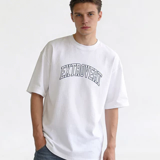ESP เสื้อทีเชิ้ตโอเวอร์ไซซ์ ผู้ชาย สีขาว | Oversized T- shirt | 04138