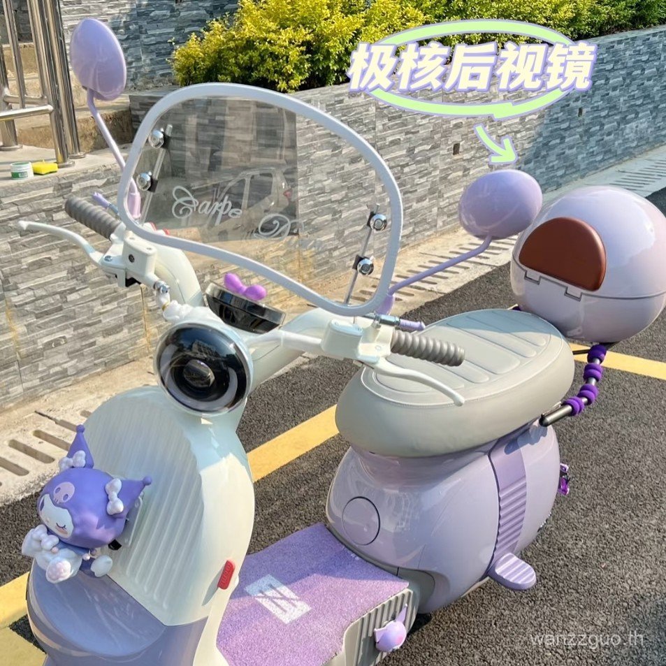 เหมาะสําหรับ Extreme Core mo1i กระจกมองหลังรถยนต์ไฟฟ้า m01i แบตเตอรี่รถ Reflector กระจกกลมเล็กสีม่วง