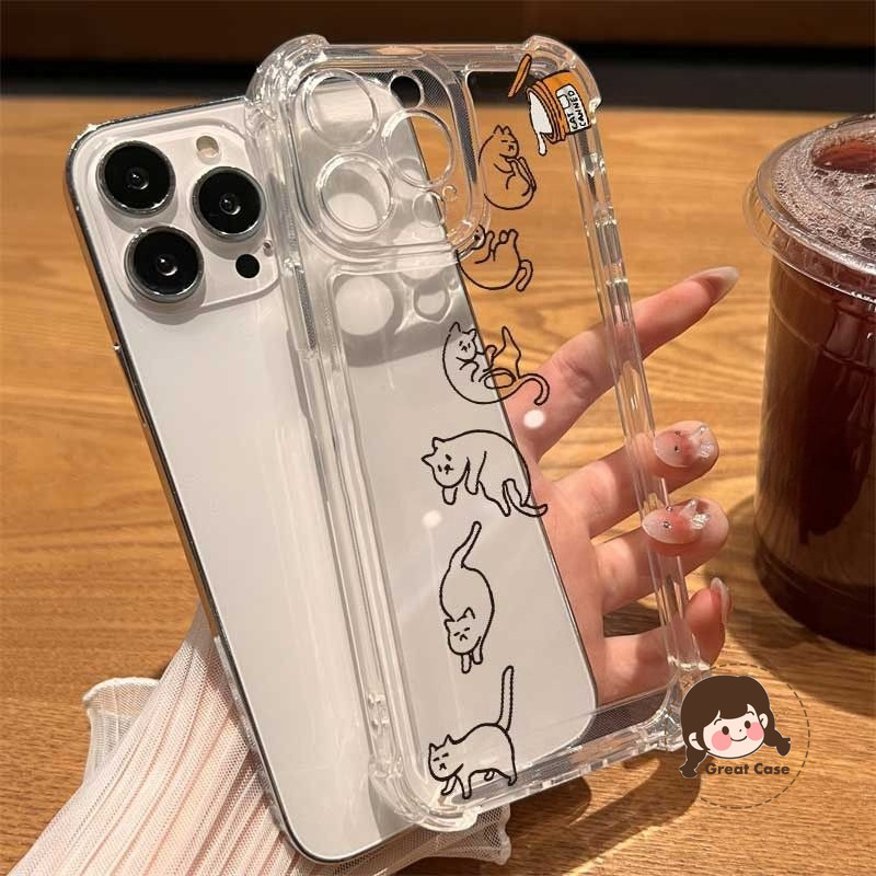 แมวตลกเคสโทรศัพท์ใสสําหรับVivo Y39 Y38 Y37 Pro Y36T Y36 Y35 Y35M + Y33 Y33S Y33T Y32 Y31 Y31D Y30 Y2