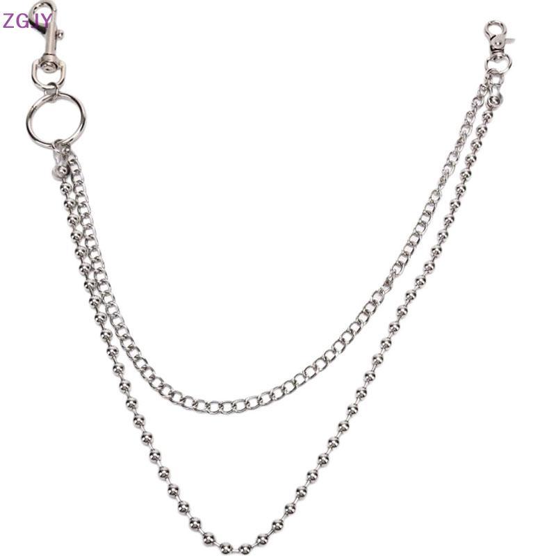 TEROK Punk ผู้หญิงผู้ชาย Chain Key Chain Ro กางเกงกางเกง Jean Hip Hop Decor ใหม่