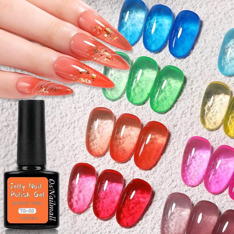 OsNailmall Jelly เล็บเจลยาทาเล็บโปร่งแสงกึ่งถาวร Soak Off UV LED เจลเคลือบเงาเล็บ UV เจลโปแลนด์ที่สมบูรณ์