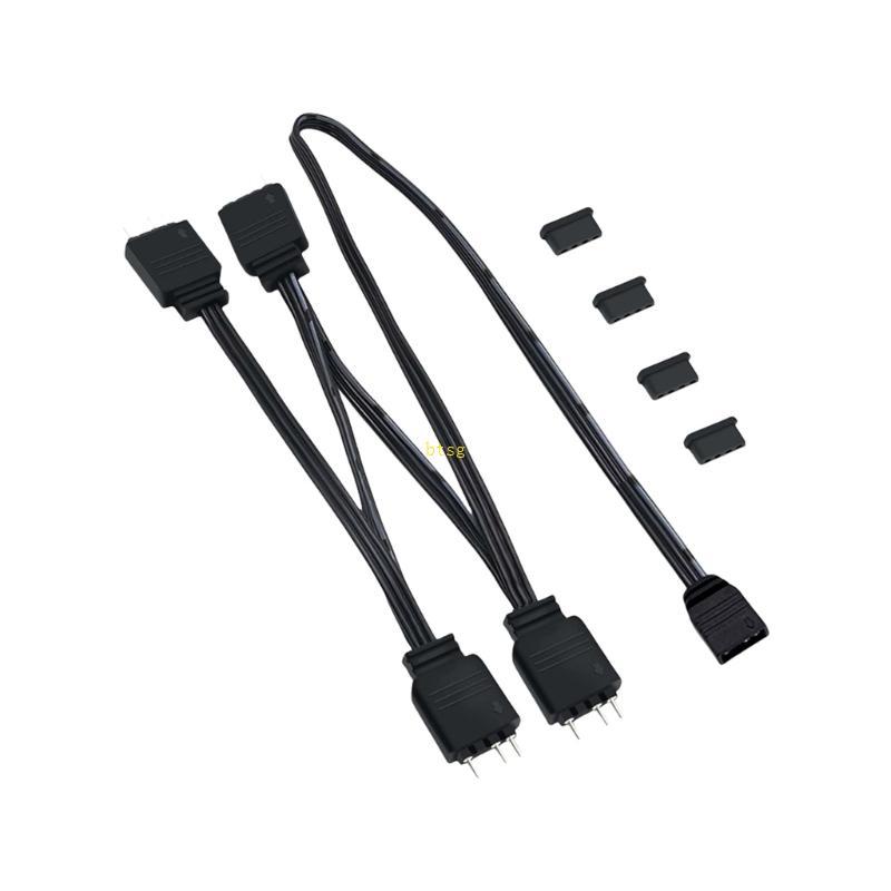 Btsg ยืดหยุ่น ARGB Splitter สายไฟ ARGB Splitter สาย 5V 3Pin ARGB 1 หญิง 4 ชายอะแดปเตอร์สําหรับ Compu