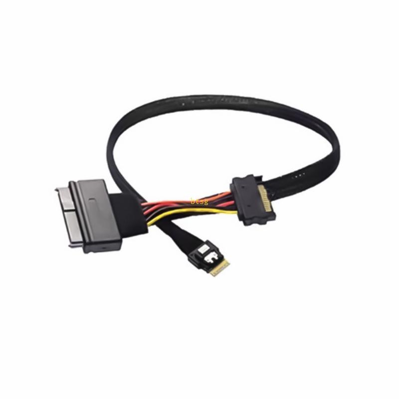 Btsg SFF-8654 4i ชาย SFF8639 สายแปลงสําหรับ PCIe NVMe U2U3 SSDs ความเข้ากันได้