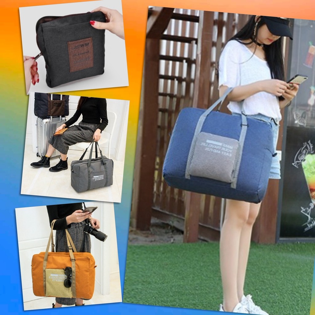 💢 กระเป๋าเดินทาง พับได้ Travel Bag ขึ้นเครื่องบินได้ Carry On กระเป๋าพับ เก็บของ 💢