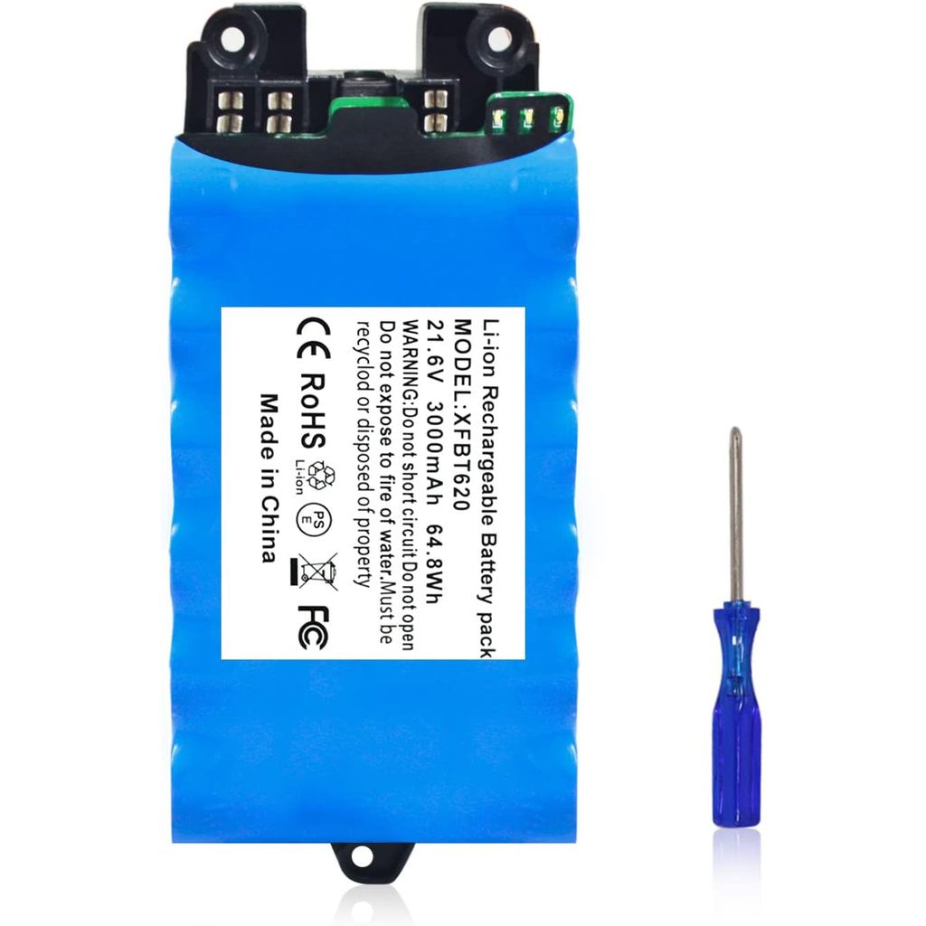 3000mAh แบตเตอรี่ลิเธียมไอออนทดแทนสําหรับ Shark XFBT620 แบตเตอรี่, ใช้งานร่วมกับ Shark IX140 IX141 I
